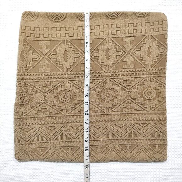 Decorative Textured Tan Throw Pillow Case Set #3 - Picture 4 of 4